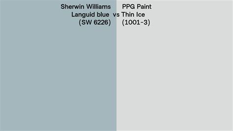 Sherwin Williams Languid Blue Sw 6226 Vs Ppg Paint Thin Ice 1001 3