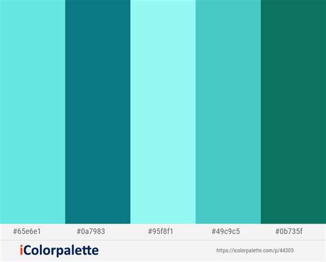 Teal Color Palette Numbers