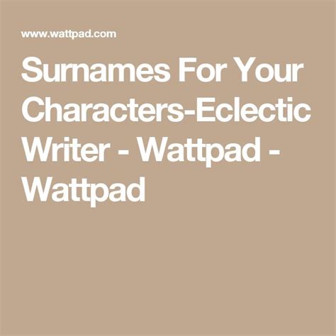 Surnames For Your Characters Most Common American Surnames Writing