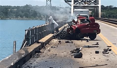 Two People Killed In Fiery Crash On Bridge Over Lake Texoma