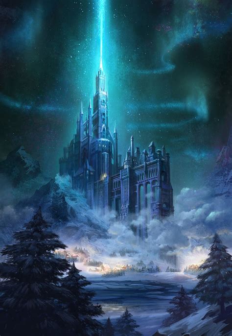 Artstation Castle On The Snow Mountain Hahi Yu Dark Fantasy Art