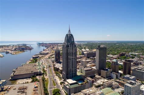 Aerial View Of Downtown Mobile Alabama Stock Image Image Of Daphne
