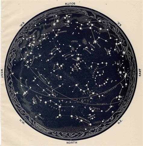C 1955 October November And December Star Map Etsy Astronomy