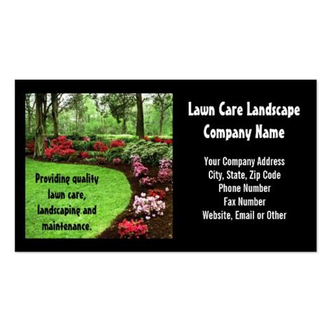 Lawn care business card tools and resources. Plush Green Landscape Lawn Care Business Double-Sided ...