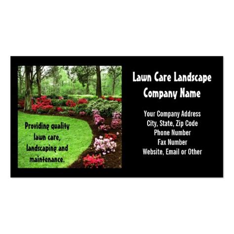 If you see a business card that you want to use, simply click on that image. Plush Green Landscape Lawn Care Business Double-Sided ...