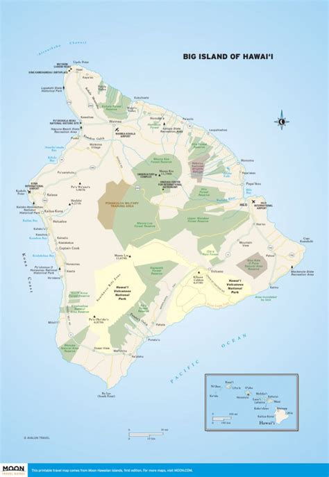 Big Island Of Hawaii Maps Printable Driving Map Of Kauai Throughout
