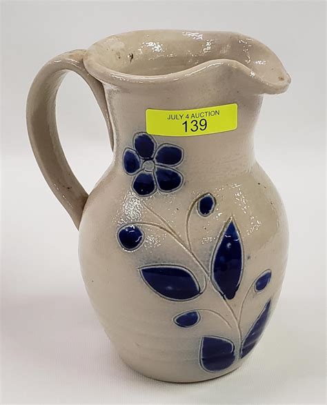 Sold At Auction Williamsburg Pottery 7 Stoneware Pitcher