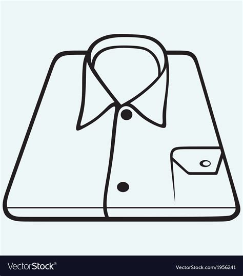 folded shirt royalty free vector image vectorstock