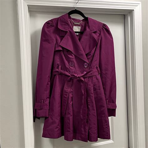Xoxo Purple Trench Coats For Women Mercari