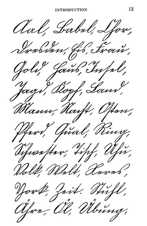 1912 Old German Alphabet And Script Pg 13 Lettering German Cursive