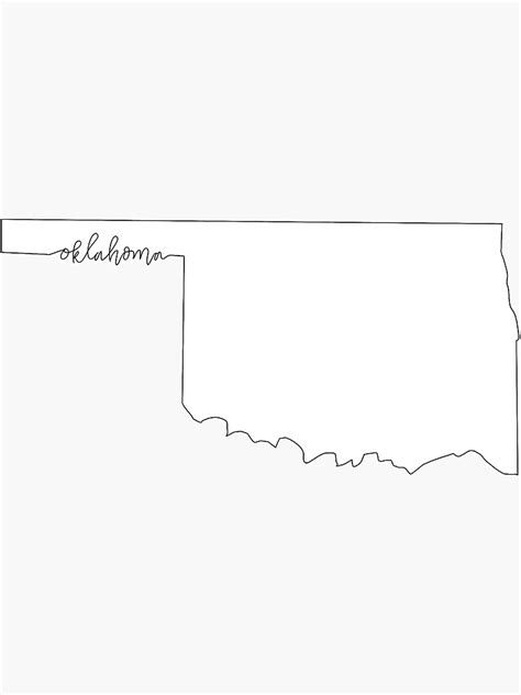 Oklahoma State Outline Sticker By Agurl Redbubble