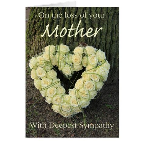 Mother Loss Rose Sympathy Card