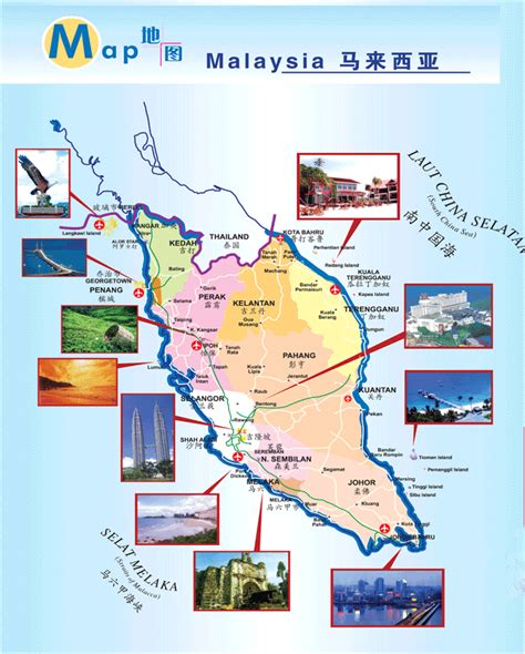 Map Of Malaysia And Top Travel Destinations
