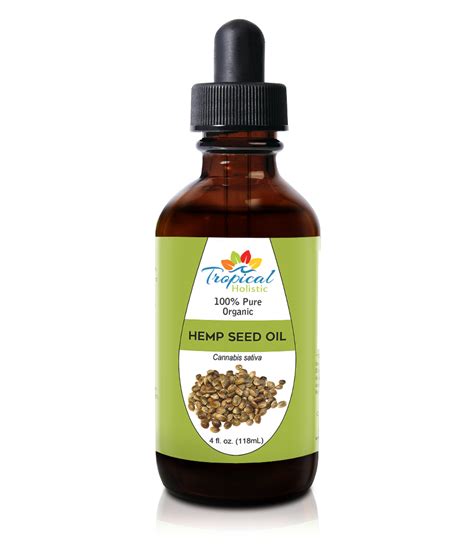 100 Pure Organic Hemp Seed Oil 4 Oz Tropical Holistic