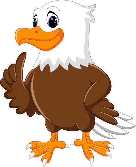 Illustration Of Cute Eagle Cartoon Vector Premium Download