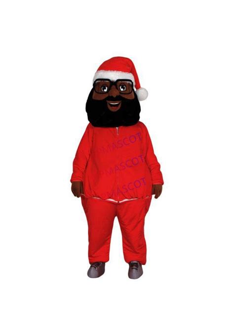 Volunteer Black Fat Man Mascot Costume For Christmas