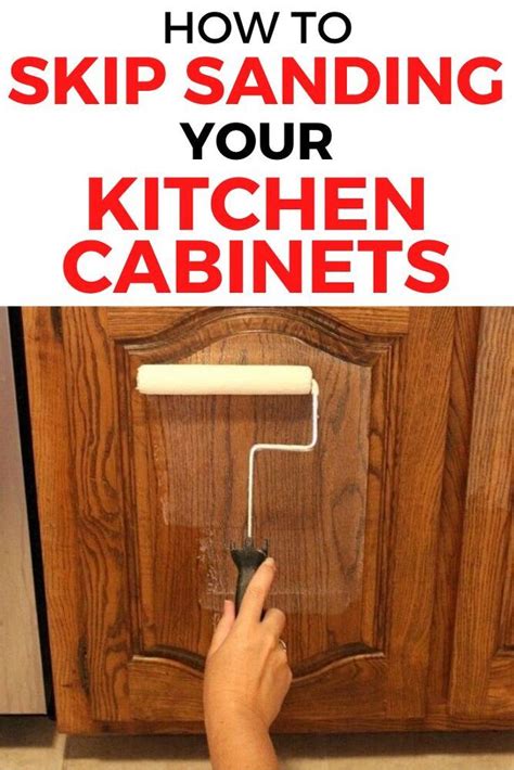 How To Paint Kitchen Cabinets Without Sanding Diy Dark Wood Cabinets