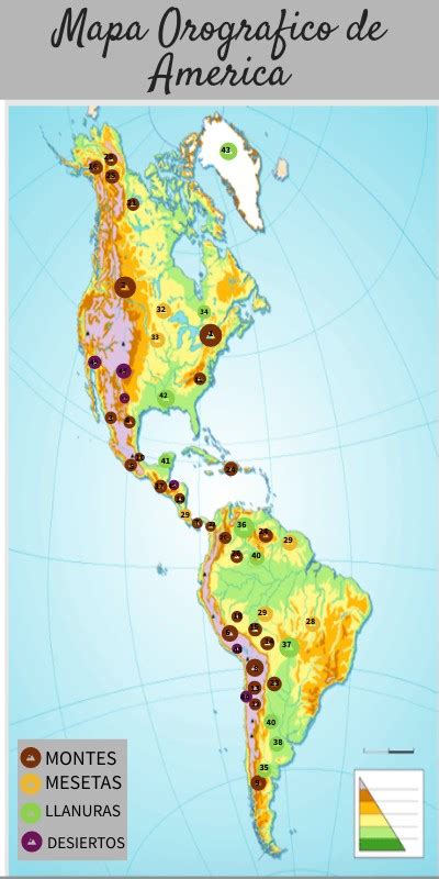 Mapa Orografico De America