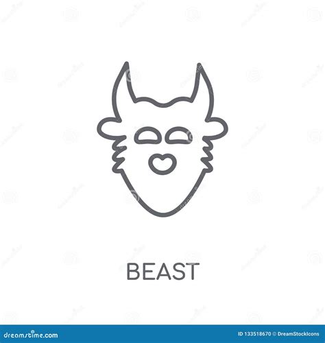 Beast Linear Icon Modern Outline Beast Logo Concept On White Ba Stock