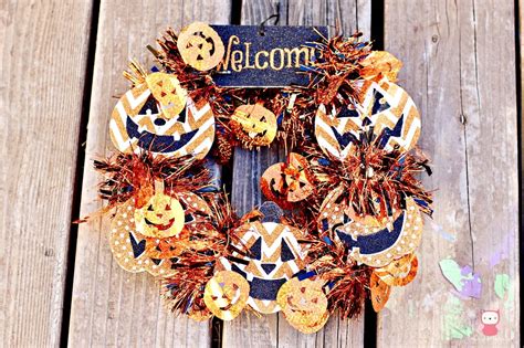 Diy Dollar Store Mini Halloween Wreath Madison Fuller