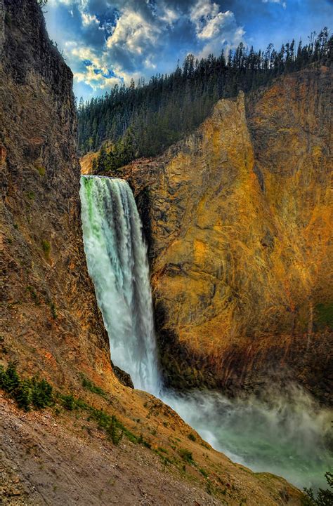 Yellowstone Lower Falls Hdr Photograph By Ken Smith