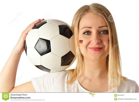 German Soccer Fan Cheers Football Team Stock Image Image Of