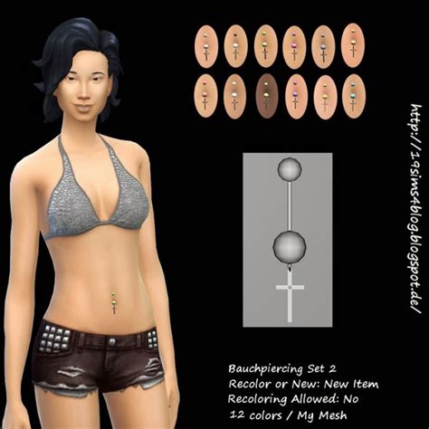 Belly Piercing Set 2 At 19 Sims 4 Blog Sims 4 Updates