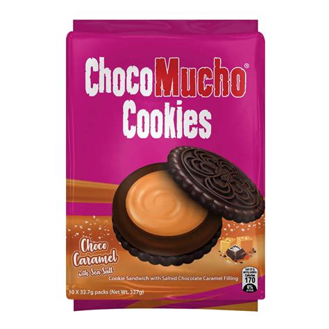 Choco Mucho Cookies Sandwich Choco Caramel With Sea Salt 10x327g