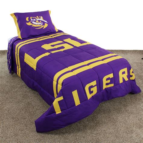Sdesign your everyday with tiger comforters you'll love. LSU Tigers Striped Super Soft Reversible Comforter Set ...
