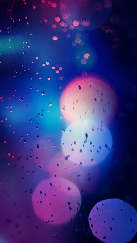 Colorful Rain Bokeh Lights Iphone 5 Wallpaper Hd Free