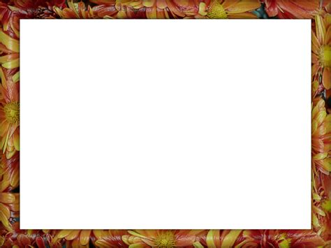 Red Yellow Floral Ceramic Transparent Powerpoint Border 3d Borders