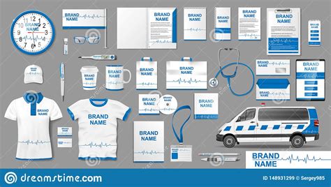 Download Corporate Medical Clinic Branding Identity Template Design. Pharmacy Dental Clinic Mockup ...
