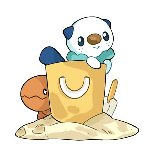 Eevee On Twitter Rt Mjoyart Oshawott And Trapinch Playing On The Beach Pokemon