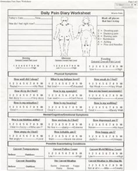 Pain Diary Worksheet Make Copies Date Fill Out Daily Place In A Binder Take To Your Dr