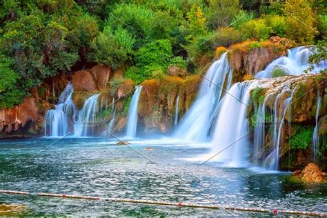 Amazing Nature Landscape Waterfall Containing Waterfall Landscape And