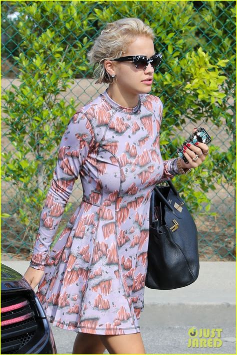 Rita Ora Visits The Salon After Studio Time With Calvin Harris Photo Photos Just