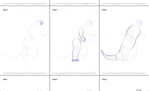 How To Draw Godzilla Step By Step Drawing Tutorials Drawing Tutorial