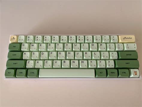 Sage Green Matcha Keycaps Diy Mechanical Keyboard Computer Setup
