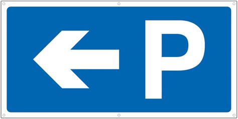 Parking Banner Signs With Left Pointing Arrow Safetyshop