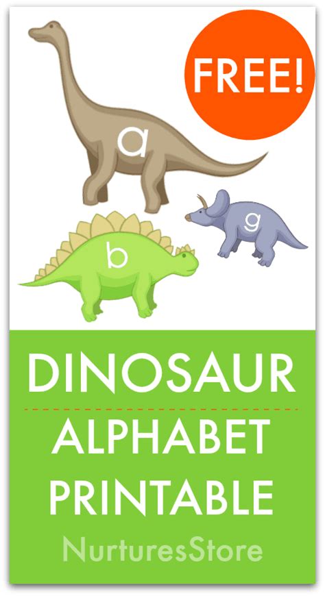 Dinosaur alphabet free printable - NurtureStore