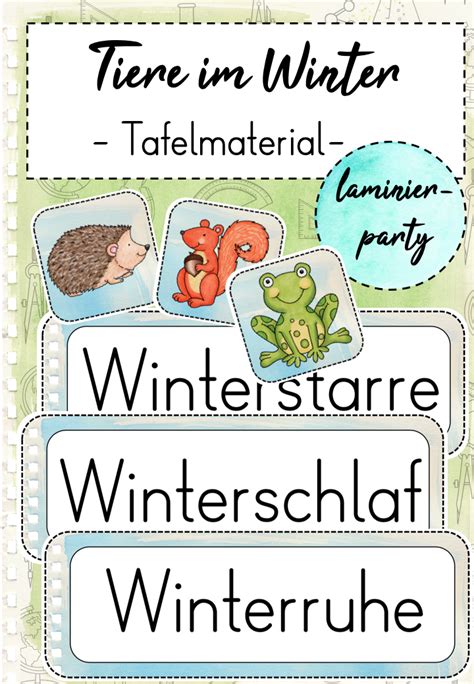 Tiere Im Winter Visualisierung Unterrichtsmaterial Im Fach