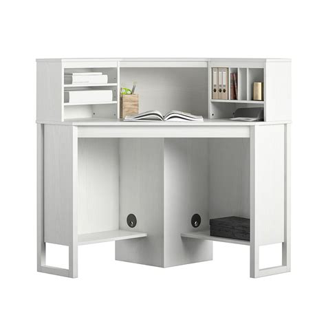 Mainstays Corner Desk With Hutch White