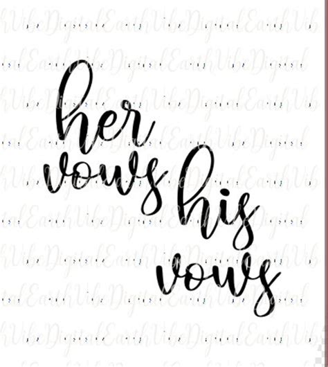 His Vows And Her Vows Svg His And Her Cut File His And Her Etsy