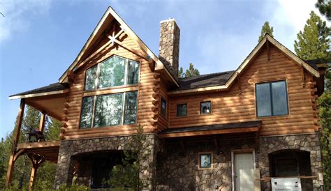 Glulam is an engineered wood product made from two or more layers of lumber that are glued together, sort of like plywood but with much thicker layers. Log Siding for Houses - Log Cabin Siding for Homes ...