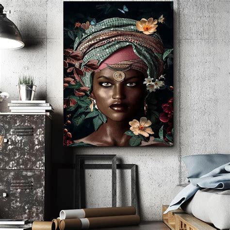 African Woman Wall Art African Woman Canvas Print African American