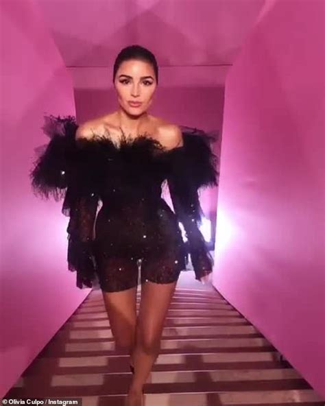 Olivia Culpo Poses Up A Storm In Dazzling Sheer Mini Dress With Feather