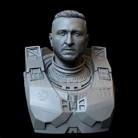 Master Chief Bust Halo Stl 3d Print Files