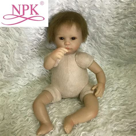 NPK CM Inch Naked Reborn Baby Doll Lovely DIY Reborn Babies Silicone Doll Creatived Naked