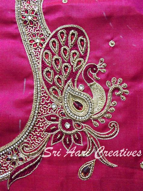 Latest Aari Work Blouse Designs Images 30 Latest Patch Work Blouse