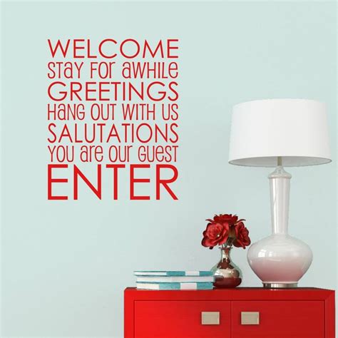 Welcome Guests Wall Sticker By Mirrorin